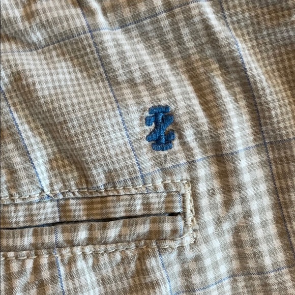 IZOD Cargo Shorts 38 Gray Blur Plaid - Picture 3 of 13